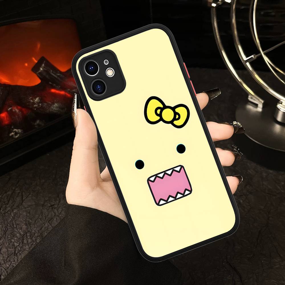 Cute Domo-Kun For IPhone 11 12 13 14 15 16 Pro Max Plus Matte Translucent Phone Cover