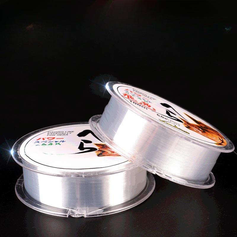 Feiyu 100-метровая прочная на разрыв мягкая износостойкая нейлоновая леска Основная леска Luyaji Рыболовная удочка Рыболовная леска