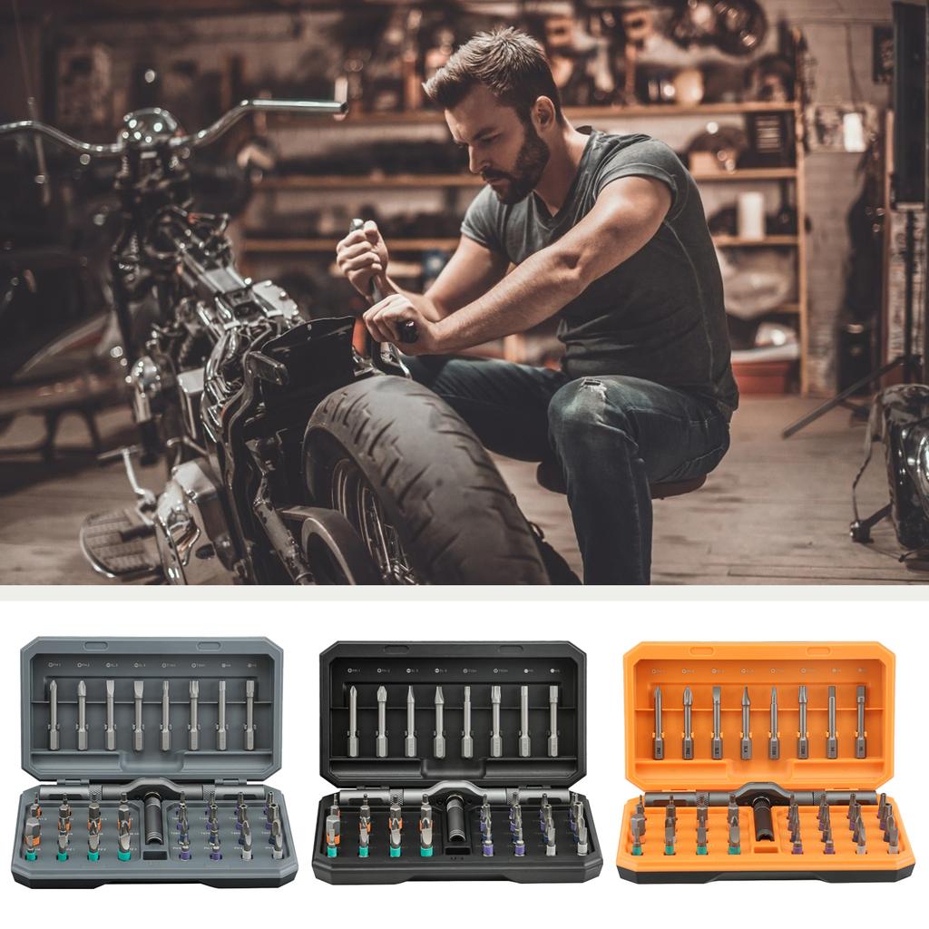 42 In 1 Multi Bit Magnetic Screwdriver Set Magnetic Screw Driver Multi-purpose Ratchet Wrench Screwdriver Magnetic Bit