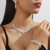 Elegant Rhinestone Necklace Luxury Necklace Earrings Set Wedding Accessories  Party Events