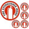 Fire Extinguisher Label Stickers, 2.75-Inch, 6-Pack for Cars
