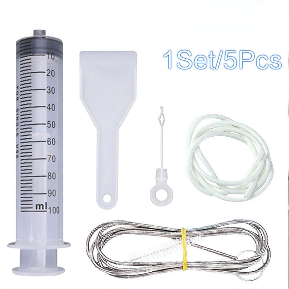 1Set/5Pcs Refrigerator Drain Hole Clog Remover Dredge Cleaning Tools Fridge Hole Brush Water Outlet Cleaner for Household Clean