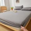Однотонная водонепроницаемая простыня на резинке, нескользящий регулируемый наматрасник для двуспальной, королевской, полуторной кровати 90/120/150/180/200см