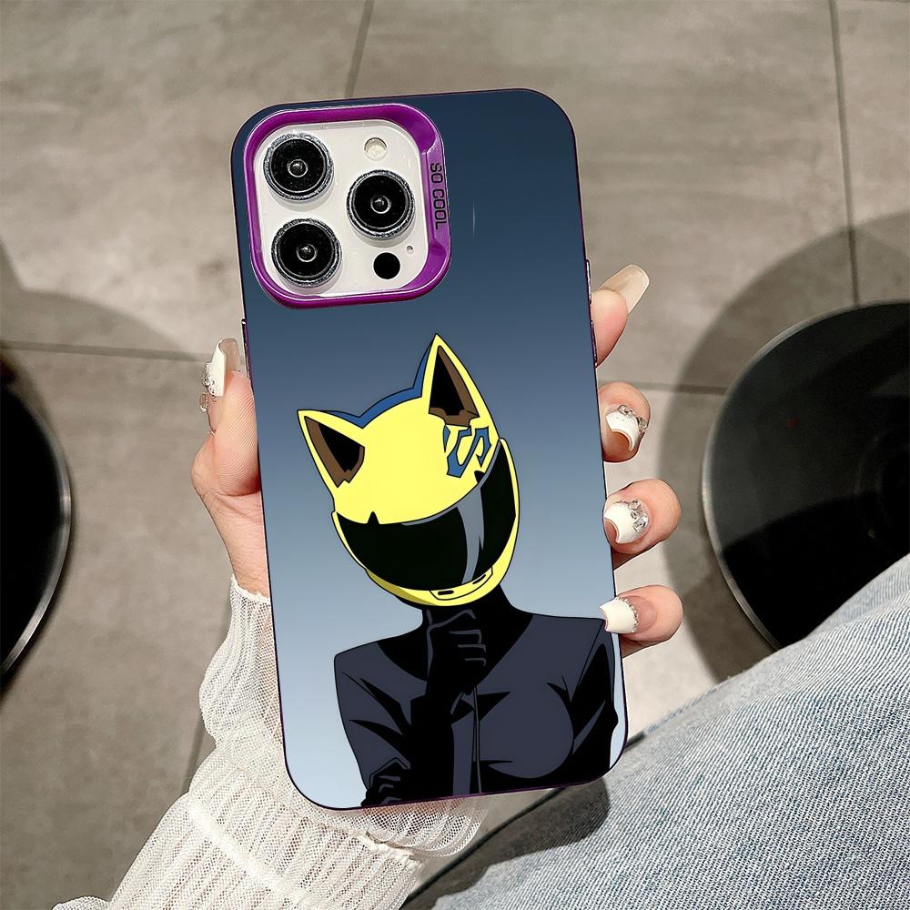 Anime Durarara Phone Case for iPhone 17 16 15 14 13 12 11 X XR XS Air Pro Max Plus Purple Colorful Silver Cover