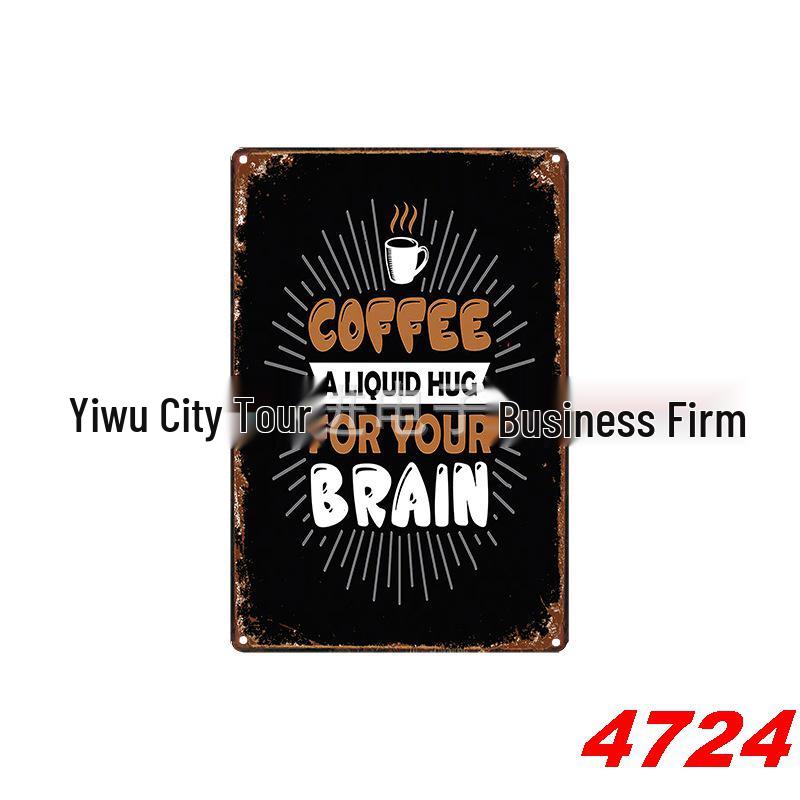 Retro Wine Tin Painting - Vintage Decor for Bar, Bedroom, or Coffee Shop