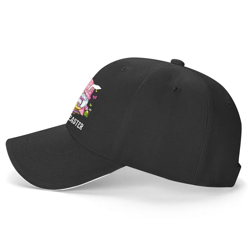 Easter Gnome Basket Happy Easter Baseball Cap Polyester Breathable Adjustable Casual Hat Adult Outdoor