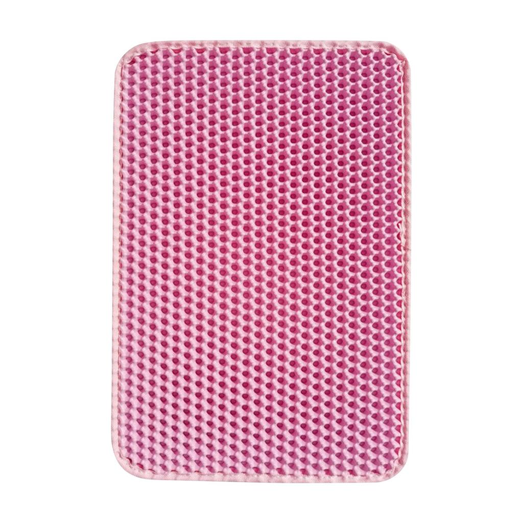 Коврик для кошачьего туалета, большой 11,81 x 11,81 дюйма, коврик для кошачьего туалета из ЭВА, двухслойный, с ячеистыми отверстиями, контроль разброса