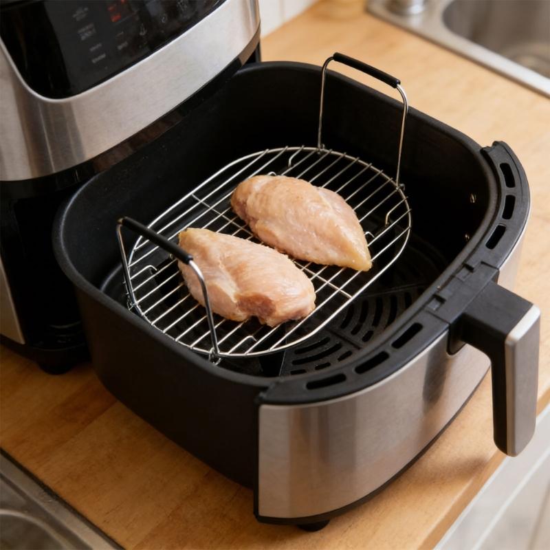 Set Of 1 Universal Cooking Rack Compatible 8.5 Quart Slow Cookers From Premium Stainless Steels featurings Safety