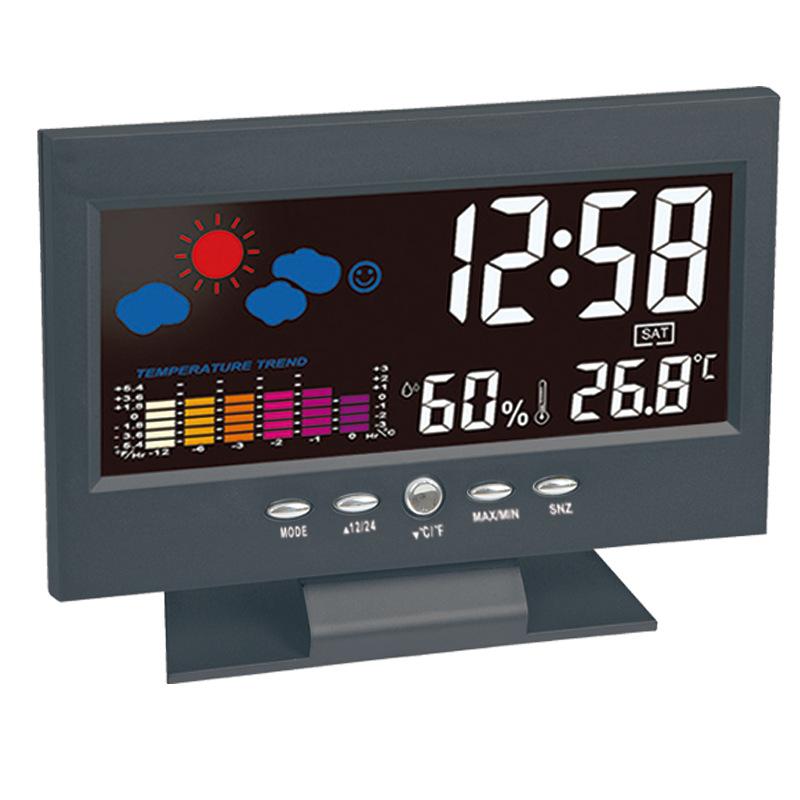 Multi-functional Weather Station Clock Thermometer Hygrometer Calendar Digital LCD Display Temperature and Humidity Meter2