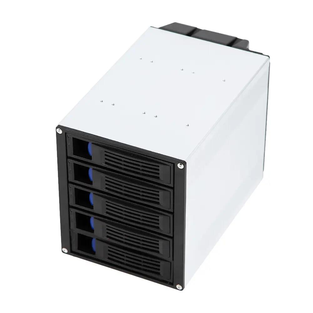 5-секционный корпус для HDD с функцией Hot Swap – 5x SATA 3.5"/2.5" SAS HDD, 3 x 5.25" отсека