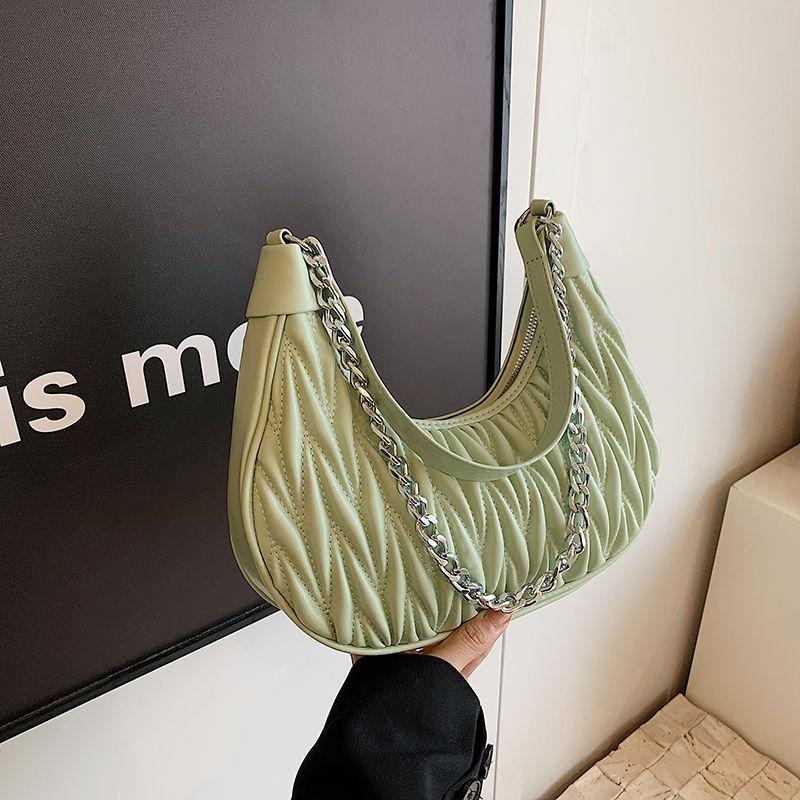 Плиссированная сумка-кроссбоди Saddle 2025 - Большая вместимость