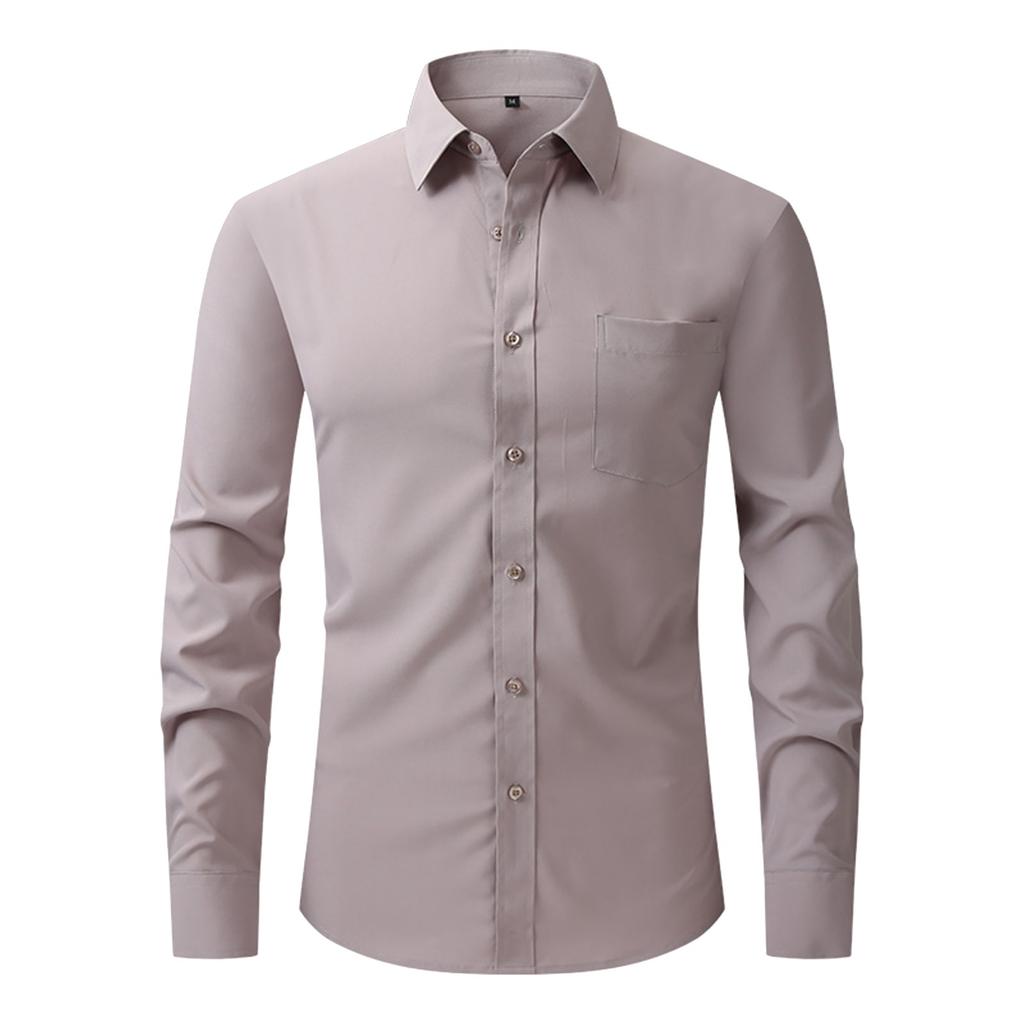Four Side Stretch Shirt Men's Business Casual Long Sleeve Shirt