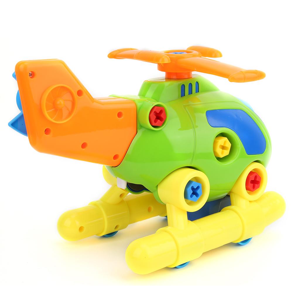 Детская сборная модель вертолета, игрушка с инструментом для снятия, головоломка, игрушка в подарок, мультфильм