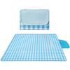 HZT Leisure Picnic Integrated Stain Water for Field Sports Cherry Blossom Checkered Pattern Sheet, Compact, Sheet, Large, Design, Waterproof,