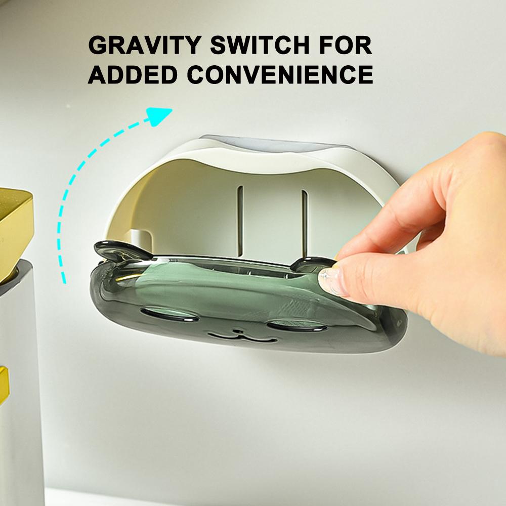 1 шт., коробка для мыла с крышкой, коробка для хранения мыла, неперфорированная настенная вешалка, бытовая коробка для туалетного дренажа, мыльница