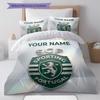 Custom Name,Sporting CP Pattern Bedding Home Decoration Birthday Gift ( 1 duvet cover + 2 pillowcase, without core),fan merchandise.