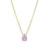 Collier Luxenter En Argent 925 Et Quartz Hydrothermal Kunzite Avec Finition En or 18k - Akma