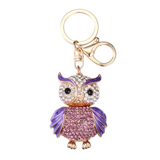 Милый Брелок-брелок со Стразами в виде Совы для Женщин Девочек Искусственный Хрусталь Животное Брелок-брелок для Сумок Сумки Рюкзака