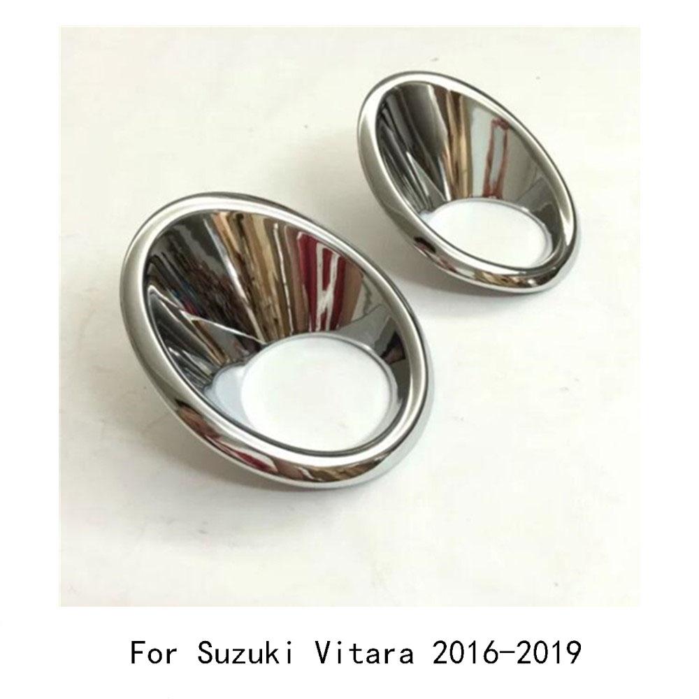 Для Suzuki Vitara 2016 2017 2018 автомобильная передняя противотуманная фара детекторная рамка рамка Stick Стайлинг ABS хромированная крышка отделка