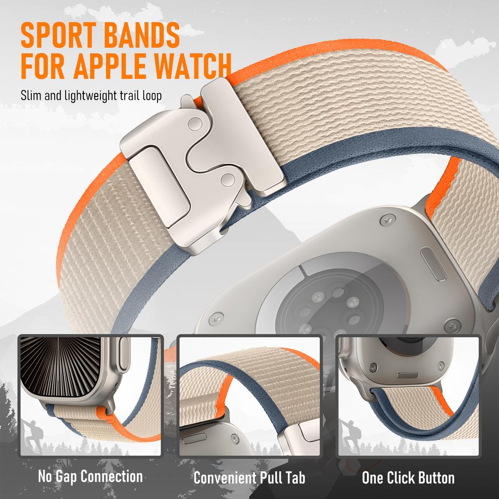 Парашютные ремешки для Apple watch Ultra 3 Ремешок 49мм 46мм 45мм 44мм 42 Браслет Trail loop correa iWatch Серии 11 10 9 8 7 6 5 SE
