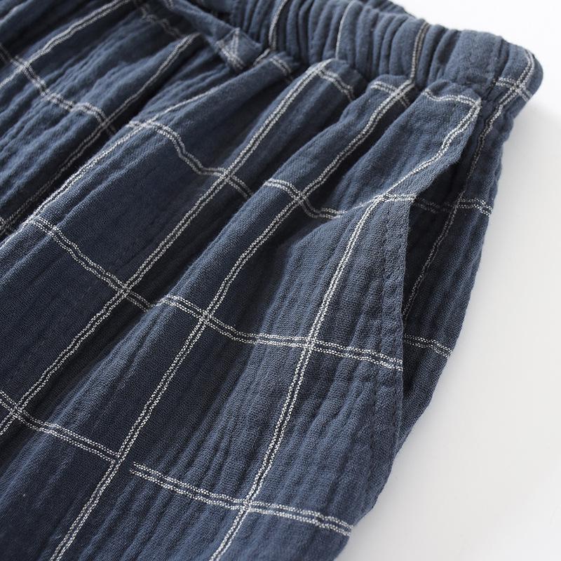 Летние мужские легкие хлопковые пижамные шорты: Дышащий, Свободный крой, Большой размер, Для ношения в помещении/на улице