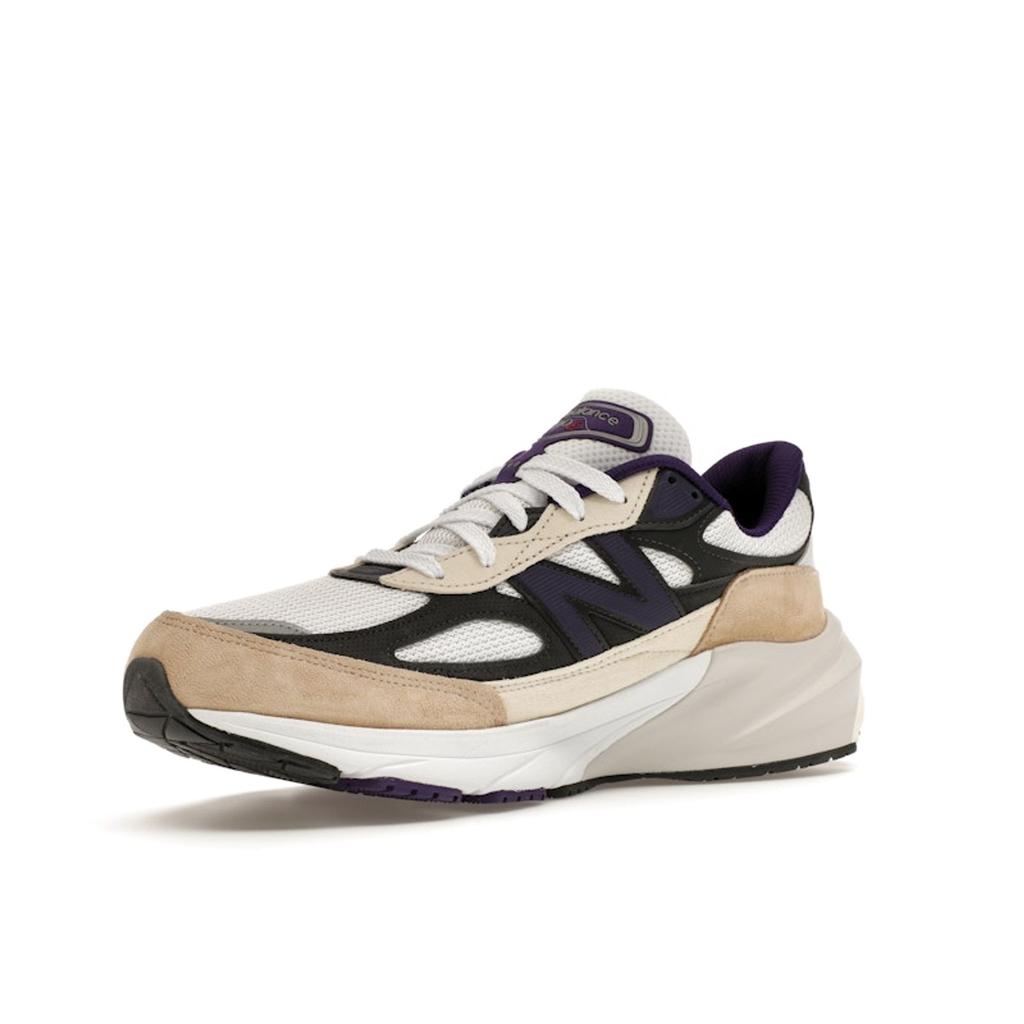 Кеды мужские Teddy Santis x New Balance 990v6 Сделано в США Белый Черный Слива Phantom U990WB6