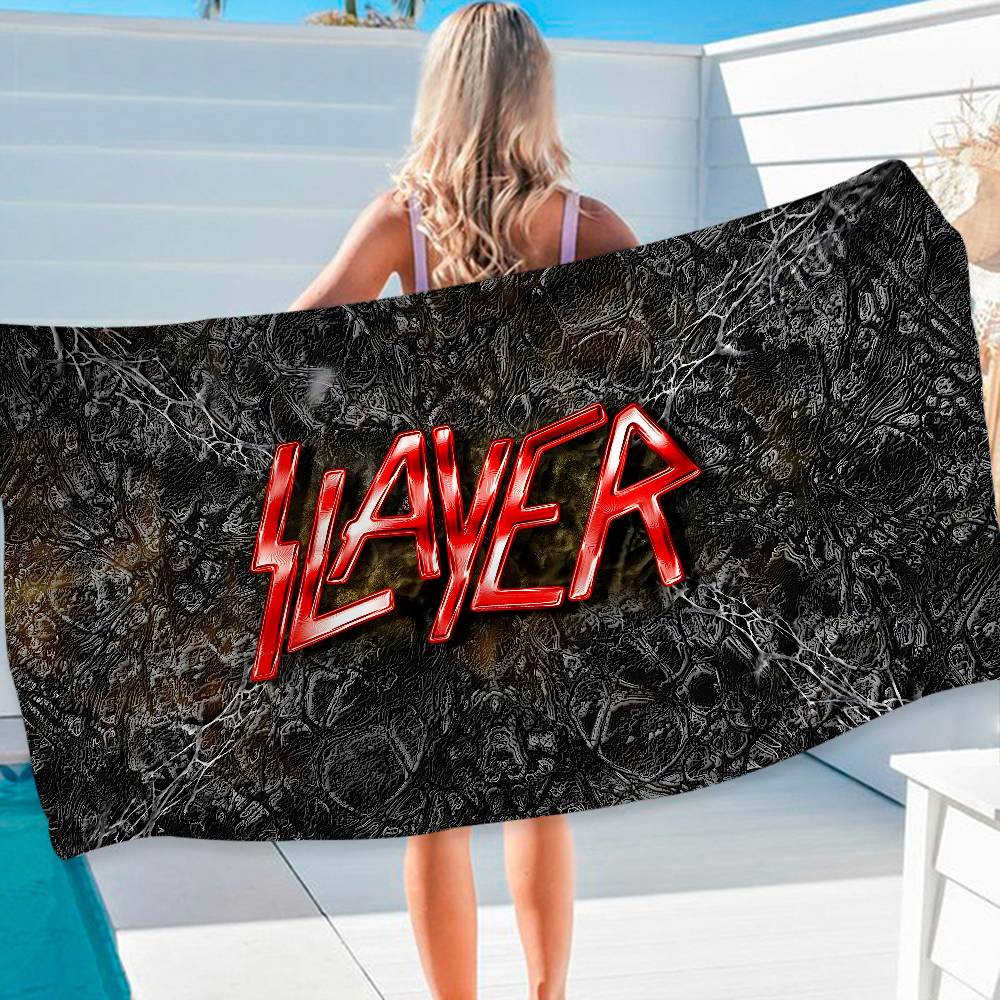 Slayer Хэви-метал группа Музыка Банное полотенце Микрофибра Мягкое Впитывающее Дышащее Для девочек Детей Декоративное Мультяшное