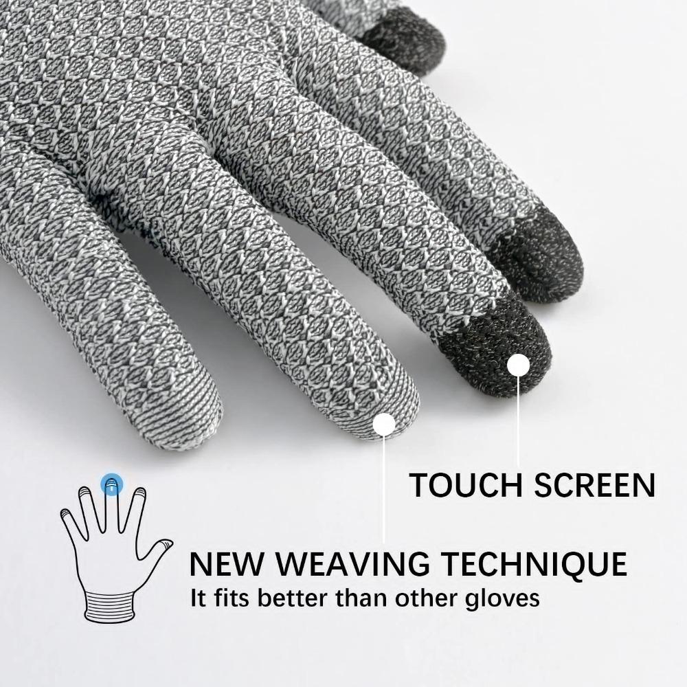 2 pairs Ash Black Wood Carving Gloves Uniform Size Cooking Gloves Kitchen Gloves  Professional