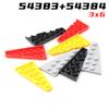 Свинья Радуга Детали MOC 54383 54384 Клин-пластина 6 x 3 Правая + Левая Кирпичики DIY Сборка Строительные Блоки Частицы Детская Головоломка Игрушка Подарок