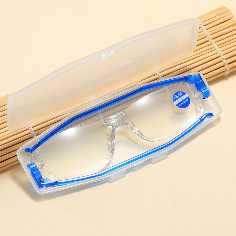 New Folding Reading Glasses With Box 360 °Rotating Lightweight Presbyopic Eyewear Women Foldable Reading Eyeglass Mirror Leg