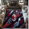 Фланелевый ковер с принтом AC Milan, нескользящий, мягкий, из полиэстера, для пола, декоративный коврик для спальни, гостиной, дивана, игровой комнаты, домашний декор