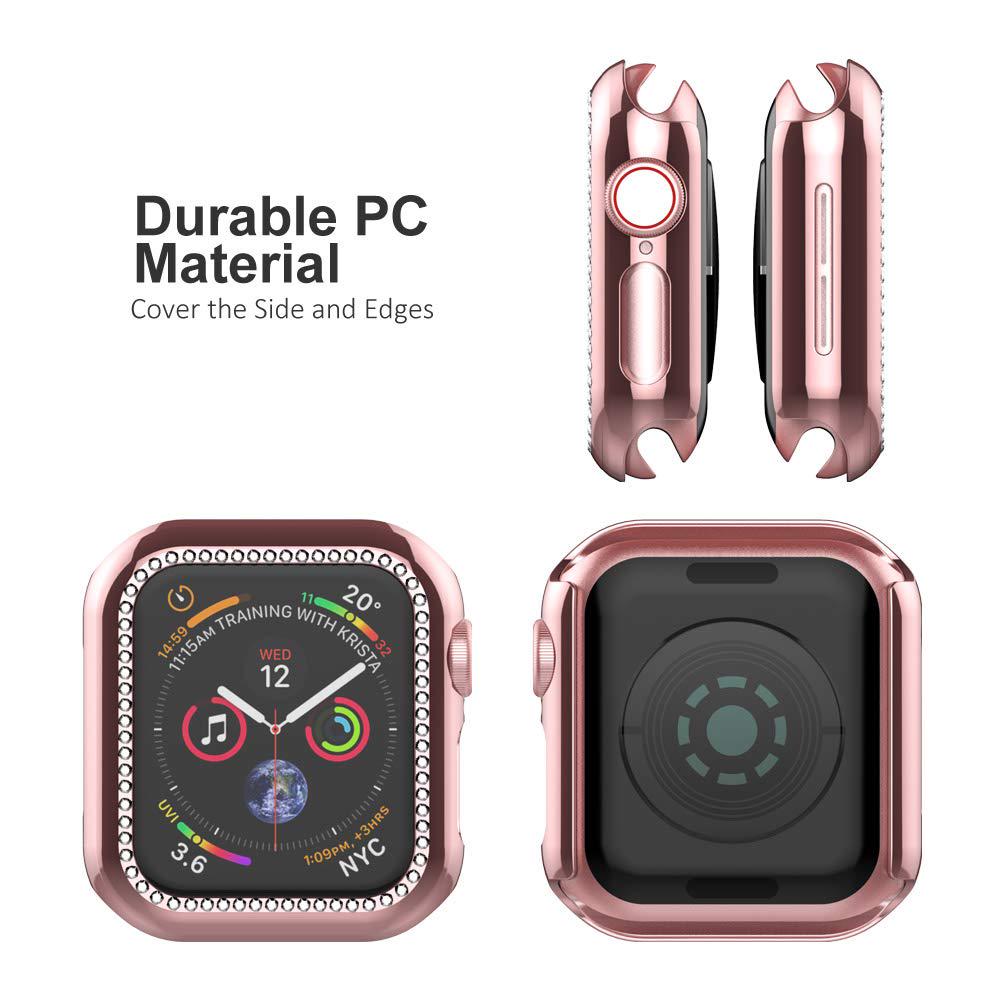 Роскошный чехол для Apple Watch Case 44 мм 40 мм IWatch 42 мм 38 мм Алмазный защитный бампер Apple Watch Series 6 5 4 3 2 SE аксессуары