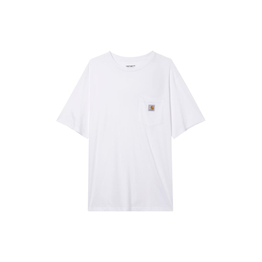 Carhartt WIP Футболка с коротким рукавом и карманом S/S с вышитым логотипом, унисекс, белая I022091-02-00