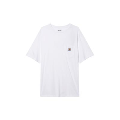 Carhartt WIP Футболка с коротким рукавом и карманом S/S с вышитым логотипом, унисекс, белая I022091-02-00