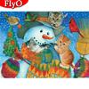 5D DIY Diamond Painting Snowman Diamond Embroidery Cat Mosaic Christmas Handicraft New Year's Gift Wall Art