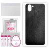 apgo Protective Skin Sticker for the Back Compatible with Sharp Aquos R3, Wrap Film, Foil, Vinyl - Pattern Black Leather