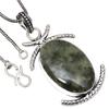 Pendant Prehnite Marlene Gemstone Handmade Gift For Her Silver Jewelry 2"