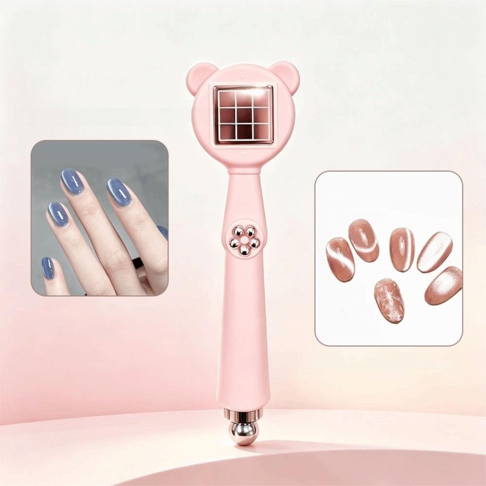 Bear Cat Eye Nail Magnet Glass Bead Detail Nail Art Magnet Stick For Nail Art Stores