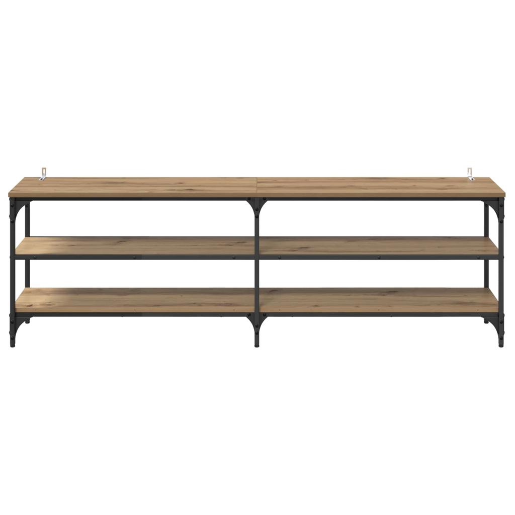 Artisan Oak TV Stand 160 x 30 x 50 cm Composite Wood and Iron