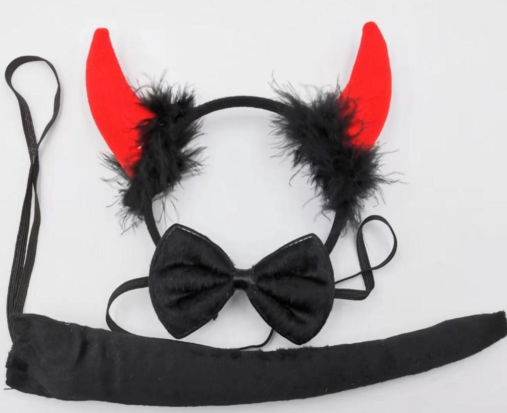 Золотой блестящий головной убор с дьявольскими рожками из пайеток для рождественского и хэллоуинского выступления.