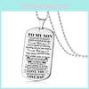 Necklace To Fashion My Son Daughter Dad Mom Dog Tag Birthday Gift Kids For