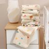 Cartoon Print Double Layer Crinkle Muslin Baby Swaddle Blanket