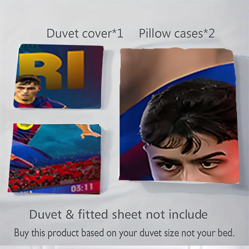 3Pcs Pedri'S Barcelona Skills Bedding Sets For All Sizes New 3D Printed Bed Cover Comforter Duvet Cover Pillowcase Bedroom Decoration
