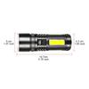 High Power LED Handheld Flashlight,4 Modes, Adjustable Beam, Type-C Fast Charging,  Rechargeable Battery, Aluminum Alloy, with USB Cable