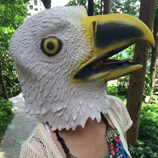White eagle latex mask