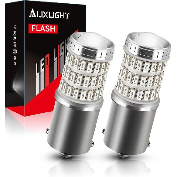 AUXLIGHT LED Strobe/Flash Brake Tail Light Bulbs 2057 1157 LED Bulb Red 320% Brighter 2357 7528 2057A 1157A BAY15D Led Bulbs for Tail Stop Brake
