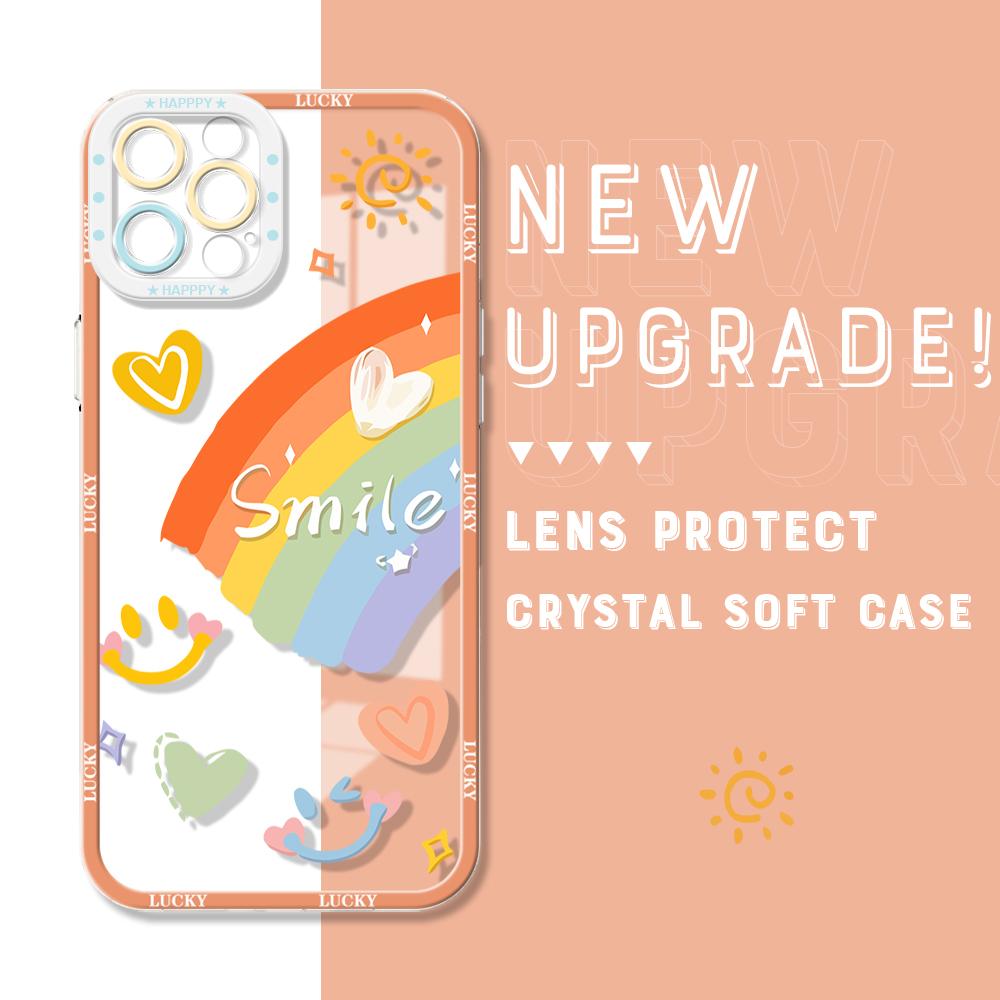 Противоударный чехол с изображением граффити и радужной любви, полное покрытие, защита камеры, прозрачный мягкий чехол для телефона