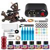 PHOENIXY Starter Tattoo Machine Kit Coil Gun Набор пигментных чернил Black Power Tattoo Grip 6 цветов Иглы с чернилами для татуировки Полный комплект для боди-арта