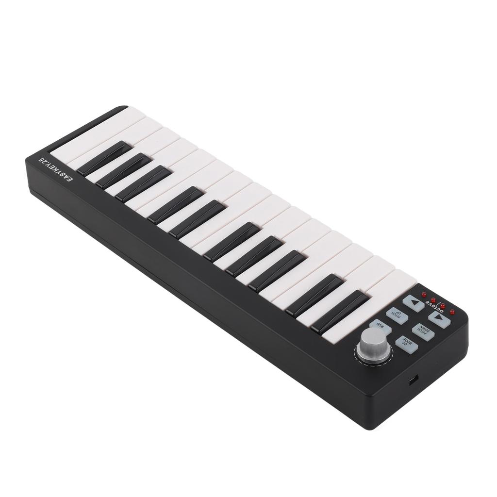Portable MIDI Keyboard Controller Mini 25 Key USB MIDI Controller for Win 11 10 8 7 for Vista for OS X