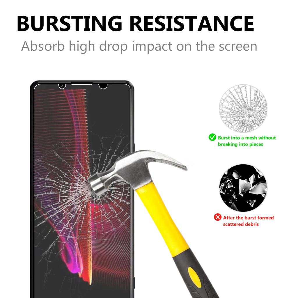 Ultra Clear 2.5D 9H Arc Edge Anti-Burst Tempered Glass Guard Screen Protector for Sony Xperia 1 III 5G